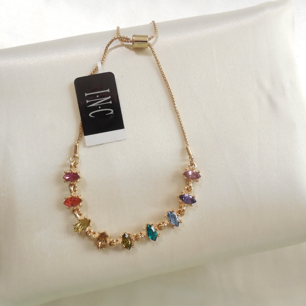 INC International Concepts Colorful Stone Slider Bracelet